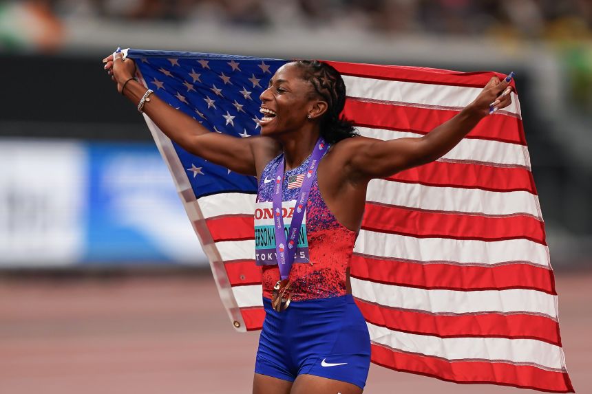 ამერიკელი მელისა ჯეფერსონ-ვუდენი ქალთა 100 მეტრში მსოფლიო ჩემპიონი გახდა და რეკორდი დაამყარა